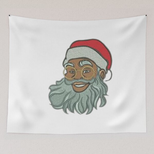 Item preview, black happy holidays african american santa mrs  designed and sold by BORHIM-ART.
