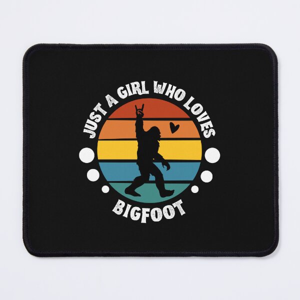 Item preview, Just a Girl Who Loves Bigfoot Hide And Seek Retro Vintage Squatch Sasquatch Yeti Legend Monster Conspiracy Cute Funny Inspirational Motivational Gift T-Shirt designed and sold by EpsilonEridani.