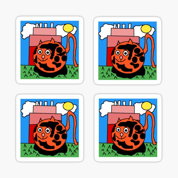 &ldquo;Cat Bowling Ball With A Birthday&rdquo; Sticker for Sale by AIarttime