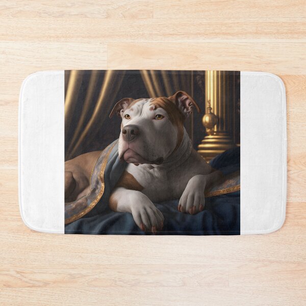 Item preview, Golden Brown and White Pitbull Lord of his Kingdom designed and sold by epicevolution.