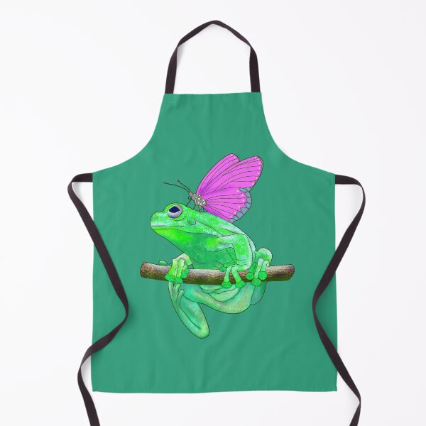 Item preview, Fantasy Green Frog Spirit Animal with Pink Butterfly designed and sold by LaRoach Digital Arts.