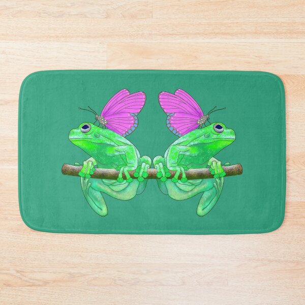 Item preview, Fantasy Green Frog Spirit Animal with Pink Butterfly designed and sold by LaRoach Digital Arts.