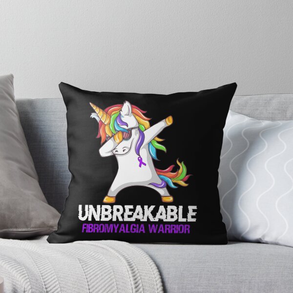Item preview, Fibromyalgia Awareness - Unicorn Fibromyalgia Warrior Ribbon UNBREAKABLE designed and sold by Fernandezf.