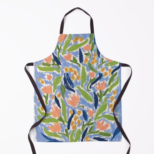 Item preview, Blossoms and Foliage in Periwinkle Blue Oil Pastel designed and sold by TiffanyMackay.