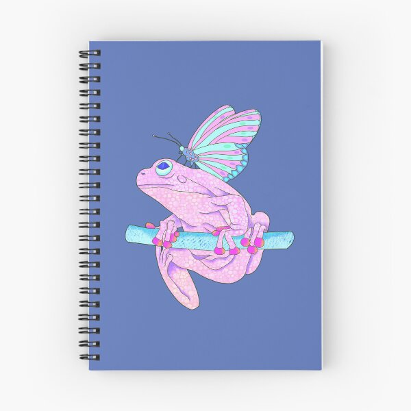 Item preview, Fantasy Pink Frog Spirit Animal with Pink and Blue Butterfly designed and sold by LaRoach Digital Arts.