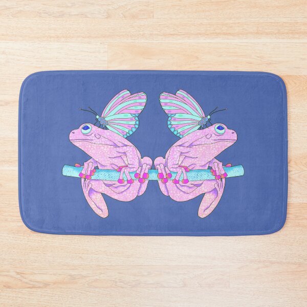 Item preview, Fantasy Pink Frog Spirit Animal with Pink and Blue Butterfly designed and sold by LaRoach Digital Arts.