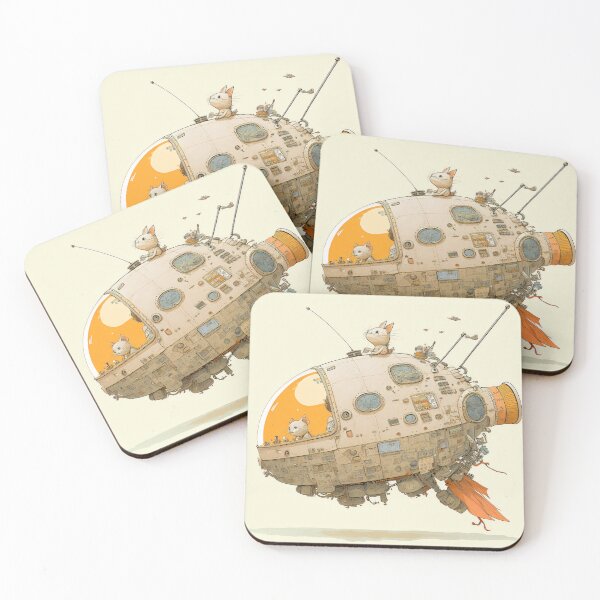 Item preview, Cats in Space! Cats in Space Ships Illustration. designed and sold by The-Dark-Art.