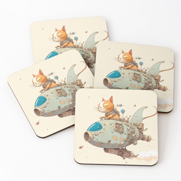 Item preview, Cats in Space! Cats in Space Ships Illustration. designed and sold by The-Dark-Art.