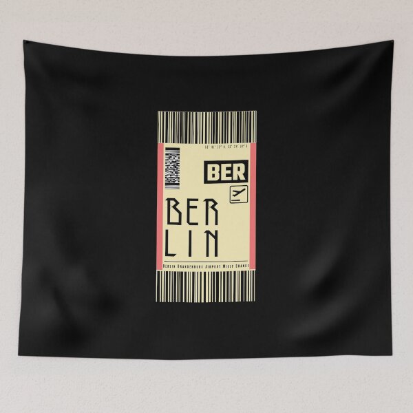 Item preview, BERLIN BER Germany Boarding pass Luggage stickers designed and sold by LeddsoDello.