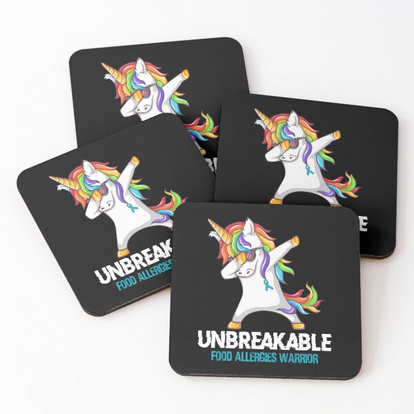 Item preview, Food Allergies Awareness - Unicorn Food Allergies Warrior Ribbon UNBREAKABLE designed and sold by Fernandezf.