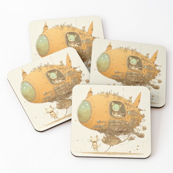 Item preview, Cats in Space! Cats in Space Ships Illustration. designed and sold by The-Dark-Art.
