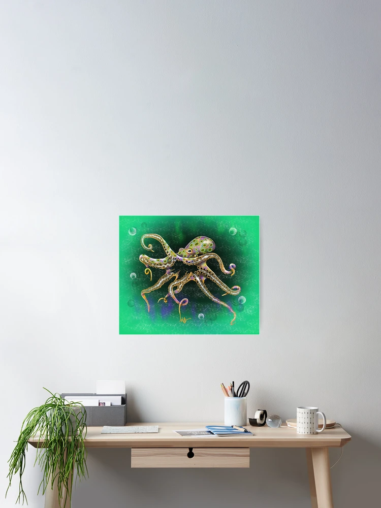 Thumbnail 2 of 3, Poster, Octopus Rising designed and sold by Heidi Bennett.