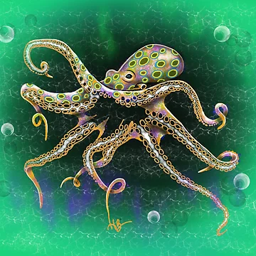 Artwork thumbnail, Octopus Rising by Heidi Bennett