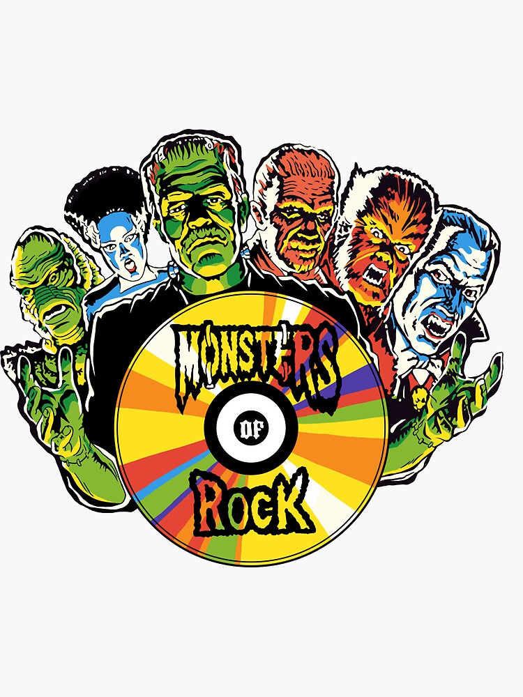 "Monster Bash Pinball" Sticker for Sale by Kristen Van Aken | Redbubble