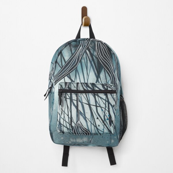 Item preview, Beautiful nature landscape, blue watercolor trees designed and sold by anaozzart.