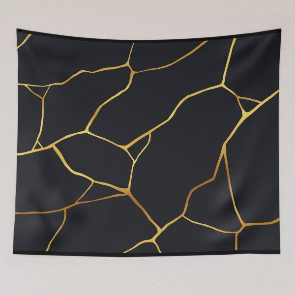 Item preview, Gold Kintsugi Zen (Black) designed and sold by Creativeenso.