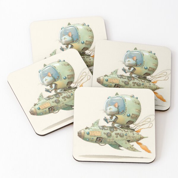 Item preview, Cats in Space! Cats in Space Ships Illustration. designed and sold by The-Dark-Art.