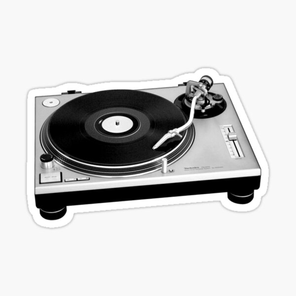 "Turntable Record Player" Sticker for Sale by designdog Redbubble