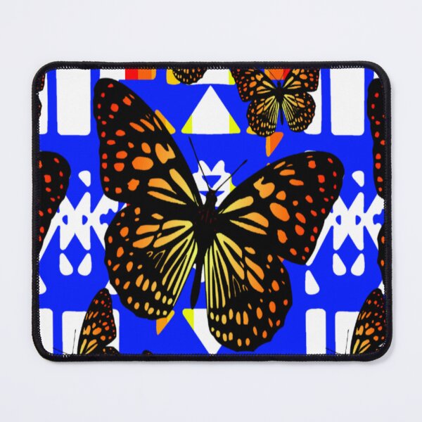 Item preview, Bright Blue / White  / Fire Color  Native Butterfly Blanket Print  designed and sold by JMWCD.