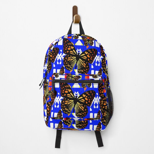 Item preview, Bright Blue / White / Fire Color Native Butterfly Blanket Print designed and sold by JMWCD.
