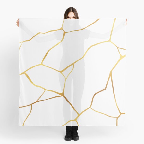 Aperçu de l'œuvre Or Kintsugi Zen (Blanc) créée et vendue par Creativeenso.