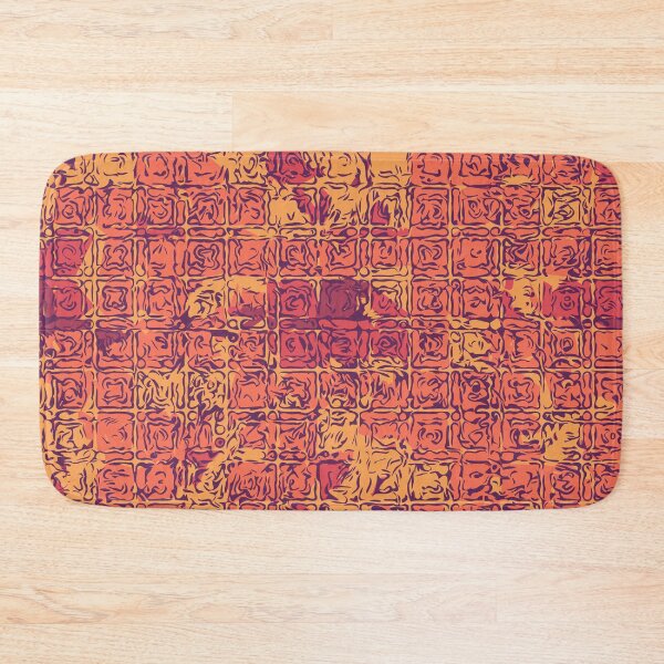 Item preview, Rose grid orange designed and sold by PurpleSandpiper.