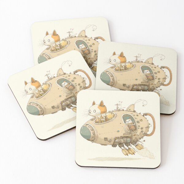 Item preview, Cats in Space! Cats in Space Ships Illustration. designed and sold by The-Dark-Art.
