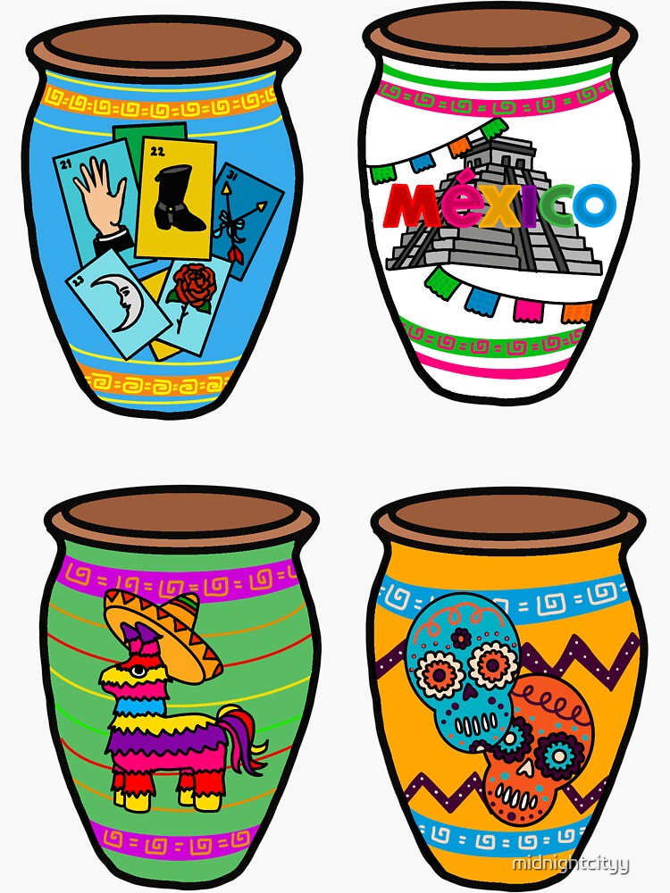 Thumbnail 3 of 3, Sticker, Mexican Cantaritos designed and sold by midnightcityy.