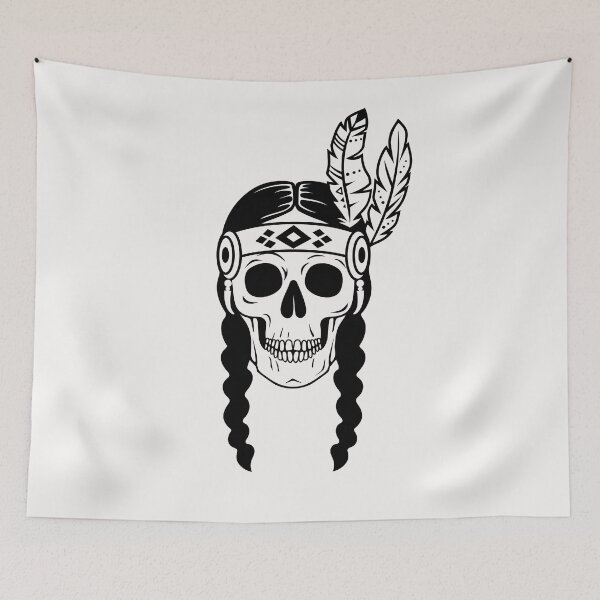 Item preview, Native american indian skul designed and sold by assia lachgar.