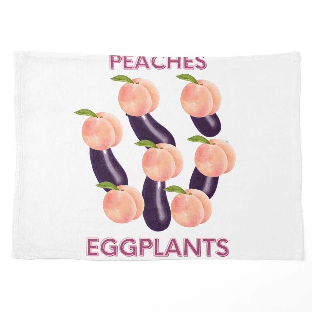 Peaches and eggplants Sticker for Sale by DesignDoubleP