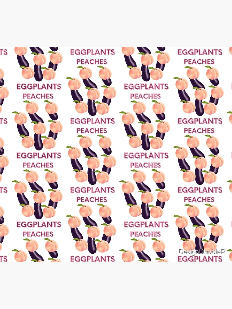 Peaches and eggplants Sticker for Sale by DesignDoubleP