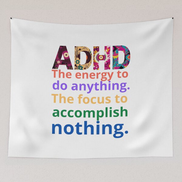 Item preview, ADHD Joke designed and sold by BuraxisQuotes.