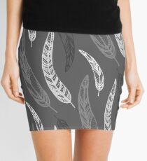 feathers, leaves, graphics Mini Skirt