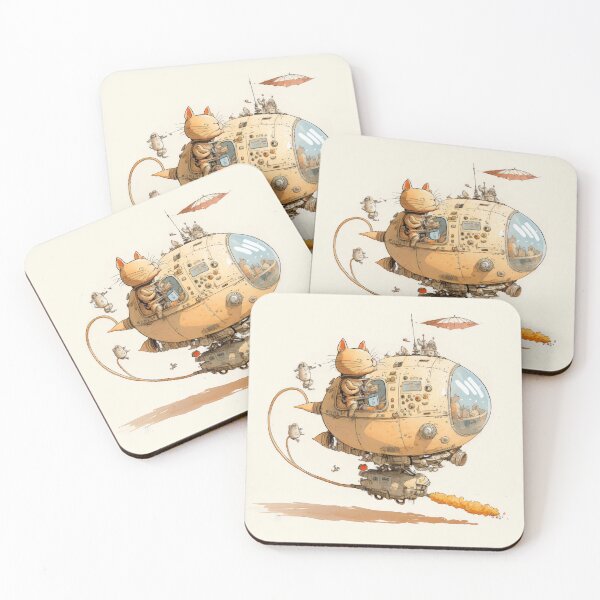 Item preview, Cats in Space! Cats in Space Ships Illustration. designed and sold by The-Dark-Art.