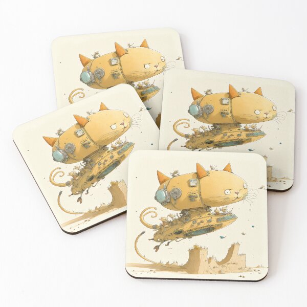 Item preview, Cats in Space! Cats in Space Ships Illustration. designed and sold by The-Dark-Art.