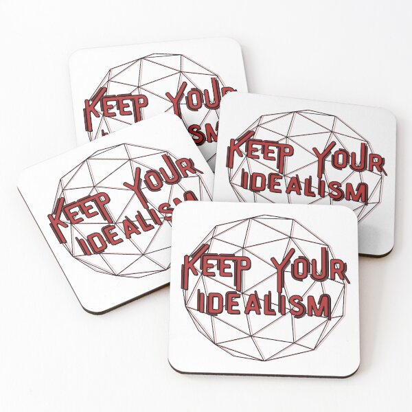 Item preview, Keep Your Idealism Red and Black Geometric designed and sold by Pink Ribbon.