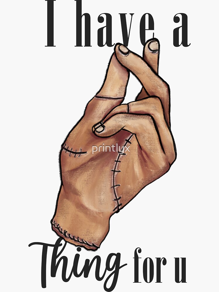 Thing Hand from Wednesday Addams Sticker for Sale by printlyx