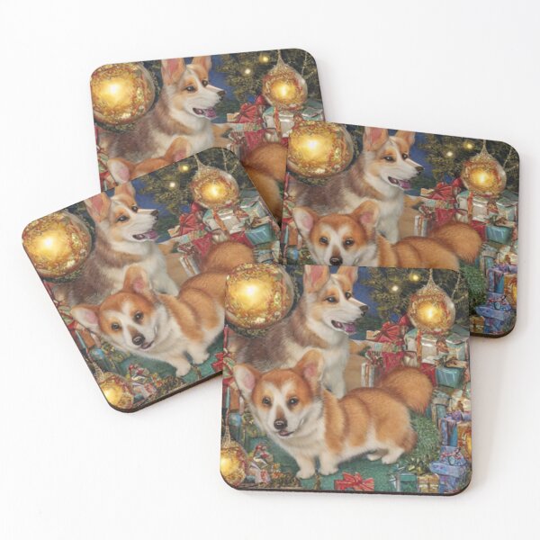 Item preview, Pembroke Welsh Corgi Dog Christmas Celebration 5 designed and sold by AnadAA.