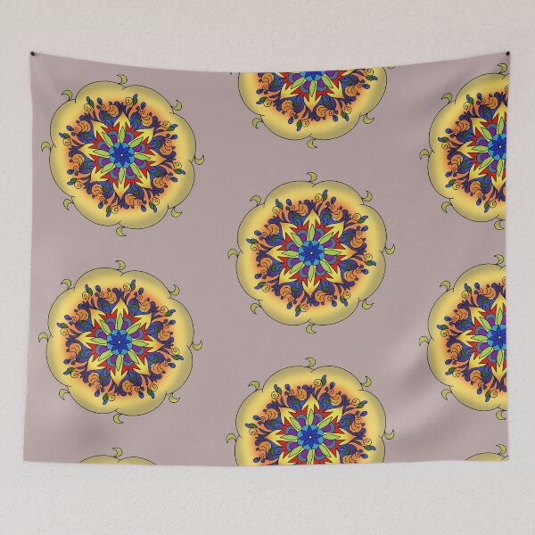 Item preview, Decorative mandala traditional esoteric symbol on white background designed and sold by sonaadalian.