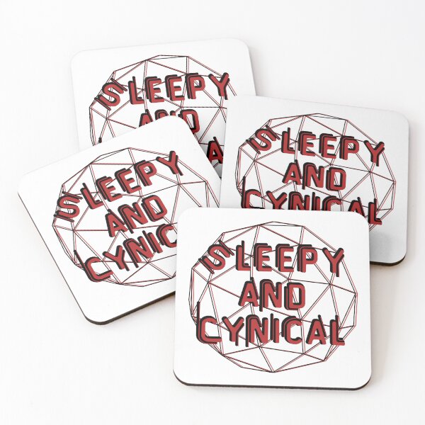 Item preview, Sleepy and Cynical Red and Black Geometric Circle designed and sold by Pink Ribbon.