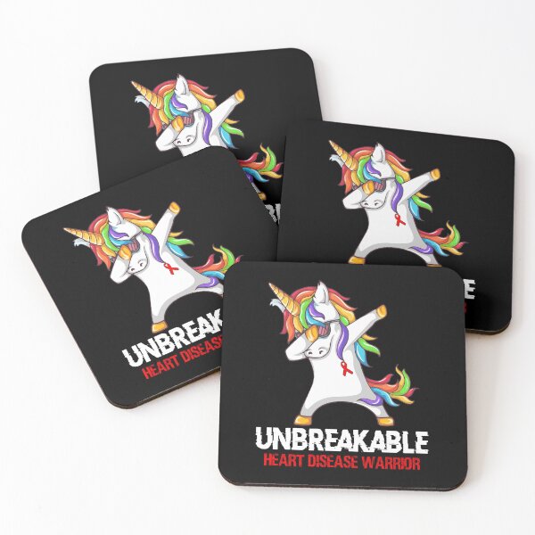 Item preview, Heart Disease Awareness - Unicorn Heart Disease Warrior Ribbon UNBREAKABLE designed and sold by Fernandezf.