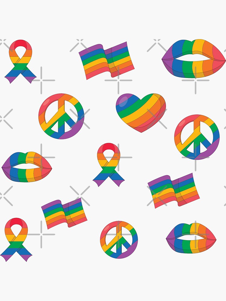 "Tiny lgbt Pack Pride Month / Set stickers" Sticker for Sale by