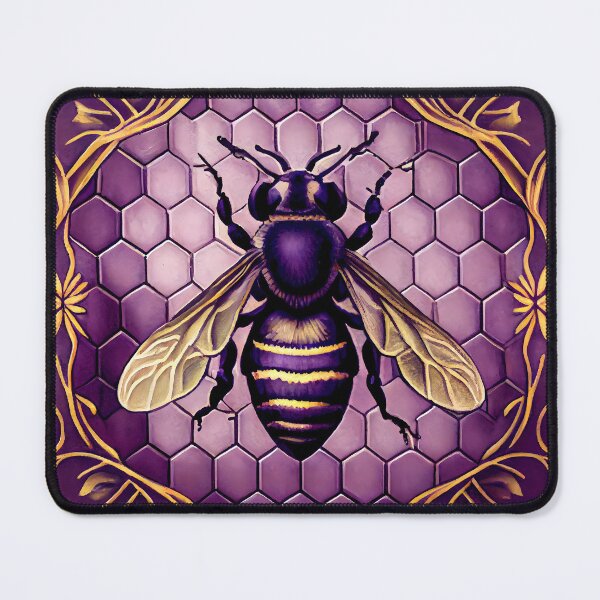 Item preview, Bee Tile Pattern Watercolor Victorian Style Purple designed and sold by ClairesPatterns.