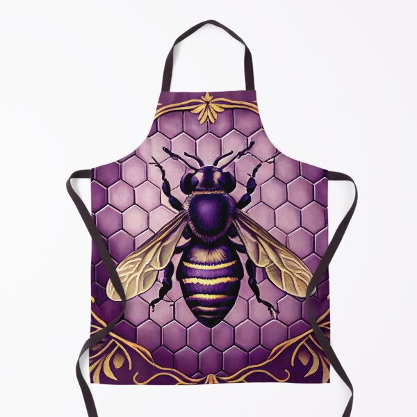 Item preview, Bee Tile Pattern Watercolor Victorian Style Purple designed and sold by ClairesPatterns.