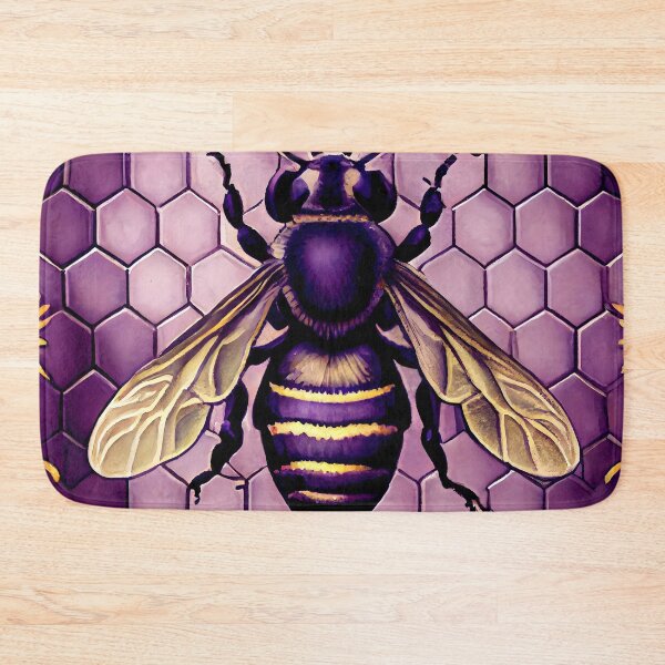 Item preview, Bee Tile Pattern Watercolor Victorian Style Purple designed and sold by ClairesPatterns.