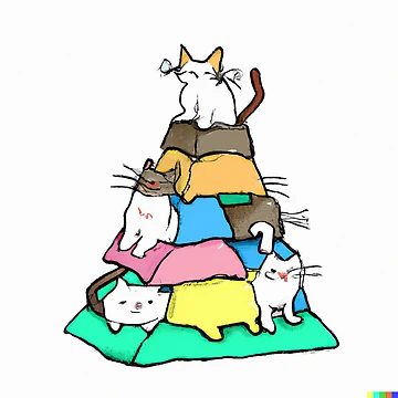 Artwork thumbnail, Cat Family Stack by Codeabdul