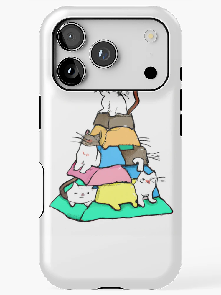 Thumbnail 1 of 4, iPhone Case, Cat Family Stack designed and sold by Codeabdul.
