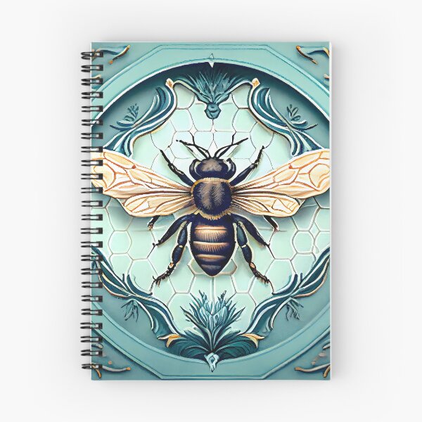 Item preview, Bee Tile Pattern Watercolor Victorian Style Aqua designed and sold by ClairesPatterns.