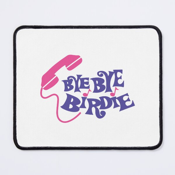 Item preview, Bye Bye Birdie Typography Purple Text Pink Landline Telephone Musical Notation Classic Musical Singing Comedy Movie 50s 60s designed and sold by ArtistryPrint.