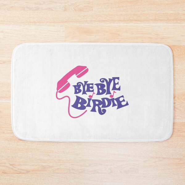 Item preview, Bye Bye Birdie Typography Purple Text Pink Landline Telephone Musical Notation Classic Musical Singing Comedy Movie 50s 60s designed and sold by ArtistryPrint.